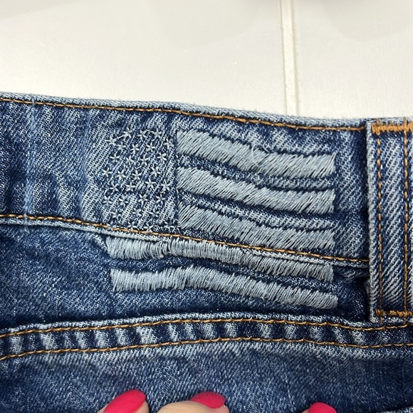 Revice Womens Jeans Light/Dark Wash Mix 24 Patchwork Button Fly Distinctive EUC - Picture 8 of 16